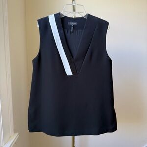 rag & bone Lodwick Black / White V-Neck Top Small